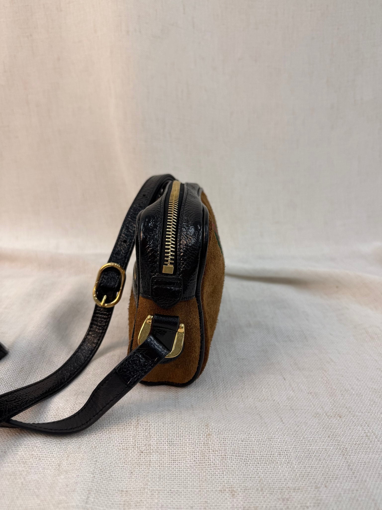 Gucci Brown Suede Ophidia Crossbody Bag