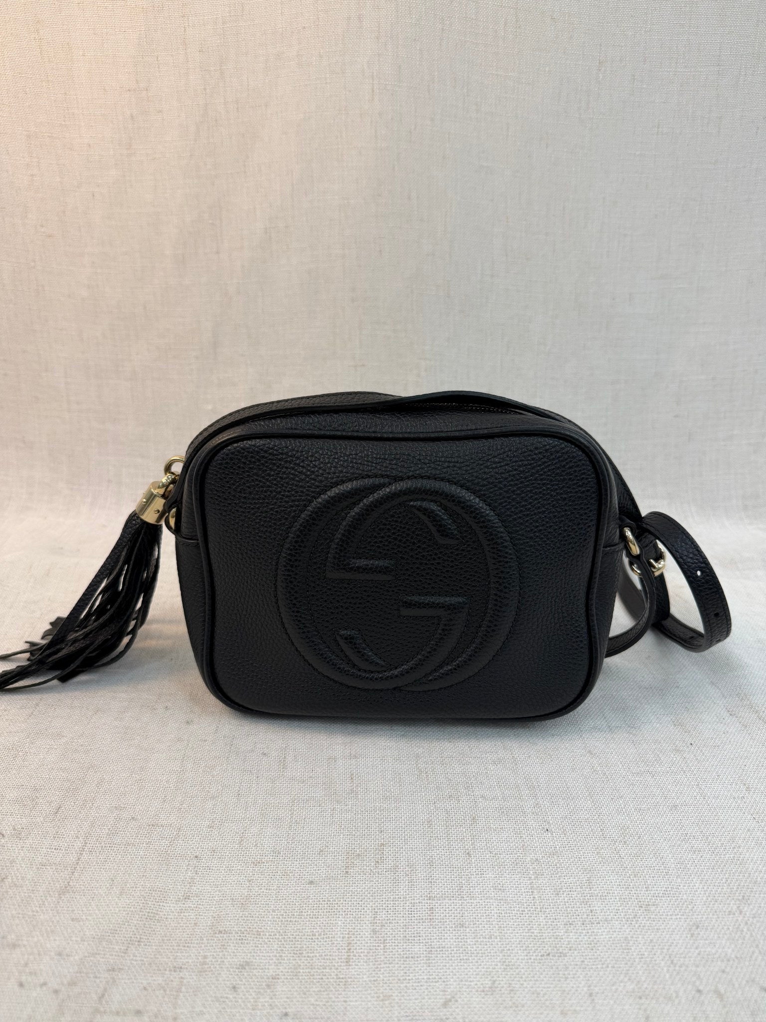 Gucci Black Leather Soho Disco Crossbody Bag