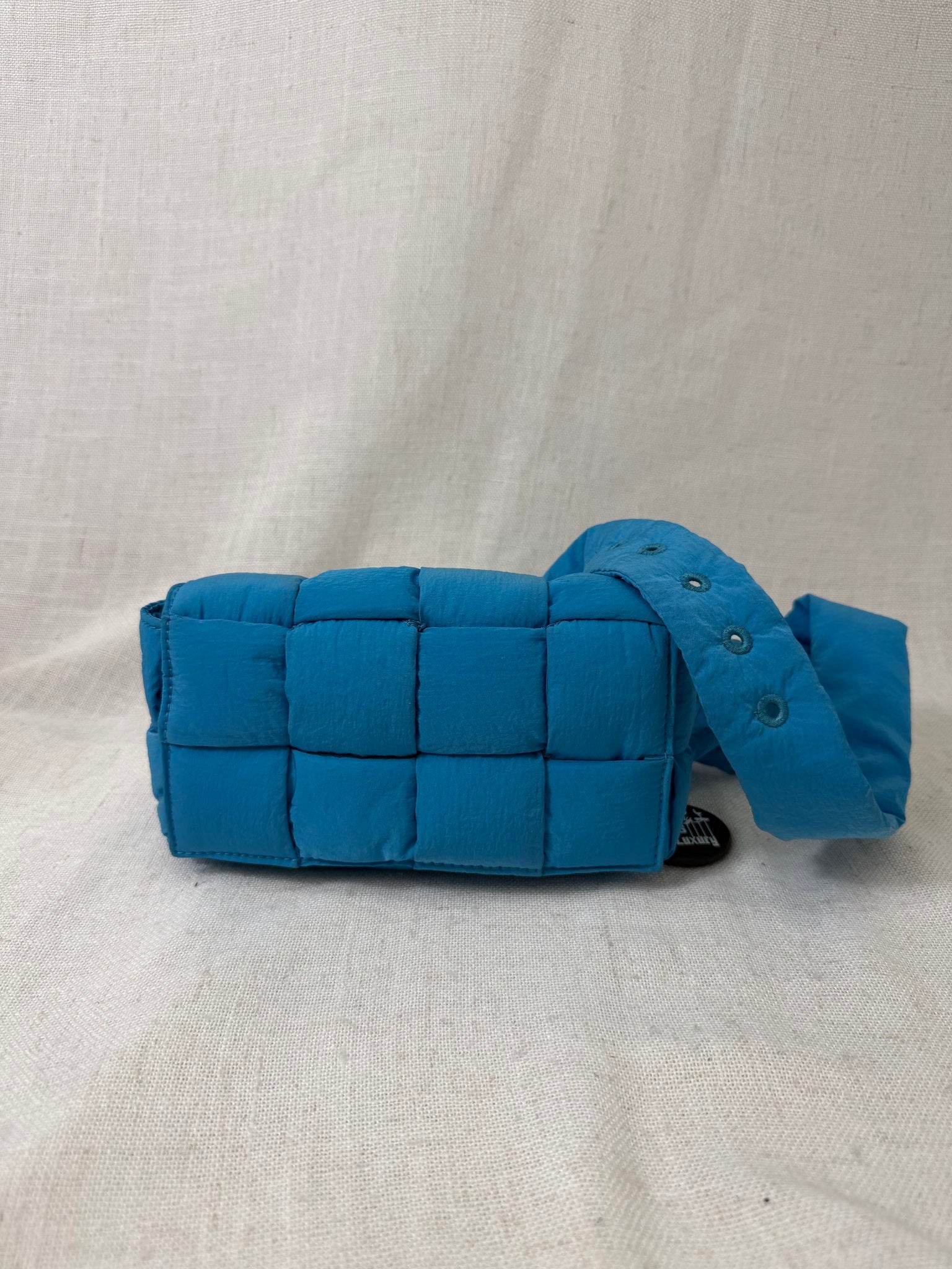 Bottega Veneta Blue Padded Tech Cassette Belt Bag