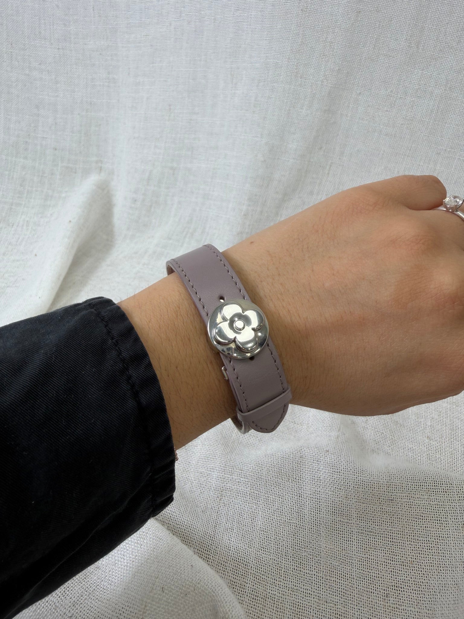 Louis Vuitton Grey Epi Leather Good Luck Bracelet