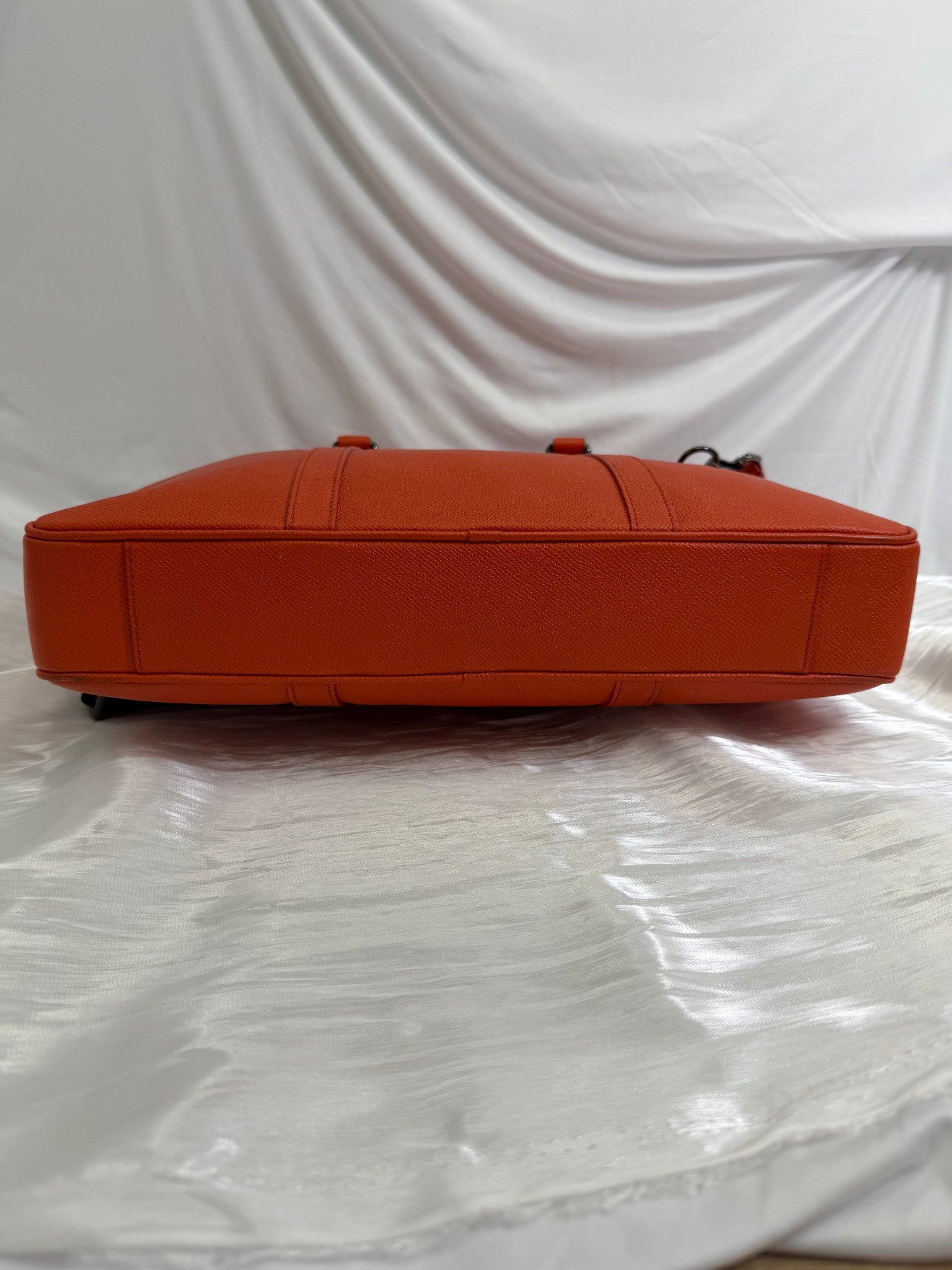 Burberry Orange Leather Newburg Briefcase