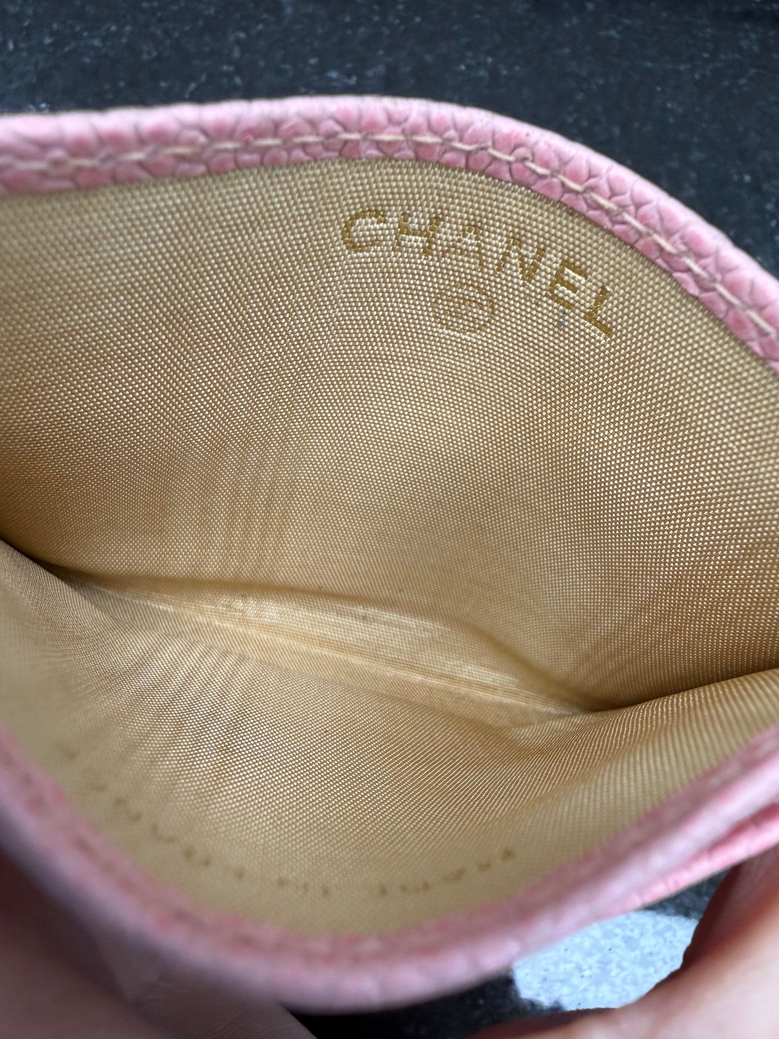 Chanel Pink Caviar Leather Card Case