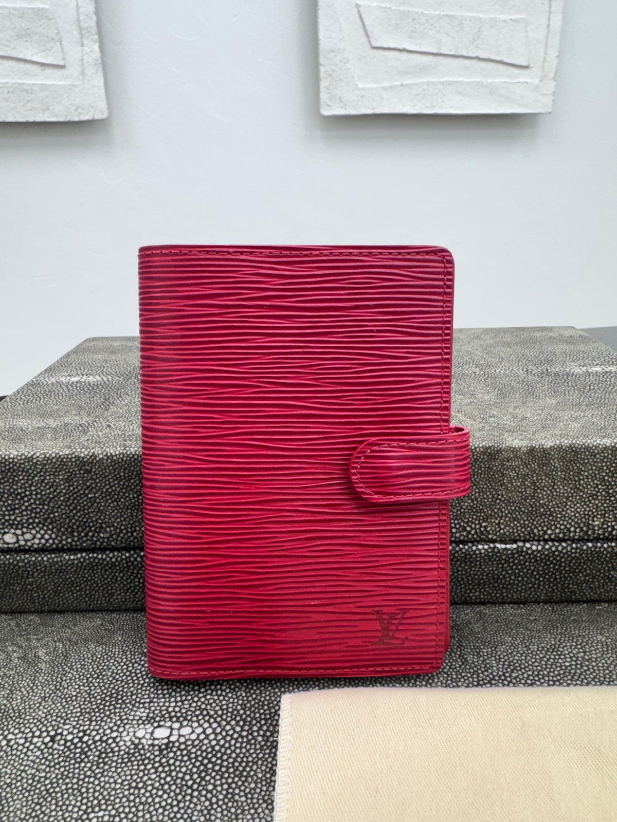 Louis Vuitton Red Epi Leather Agenda PM