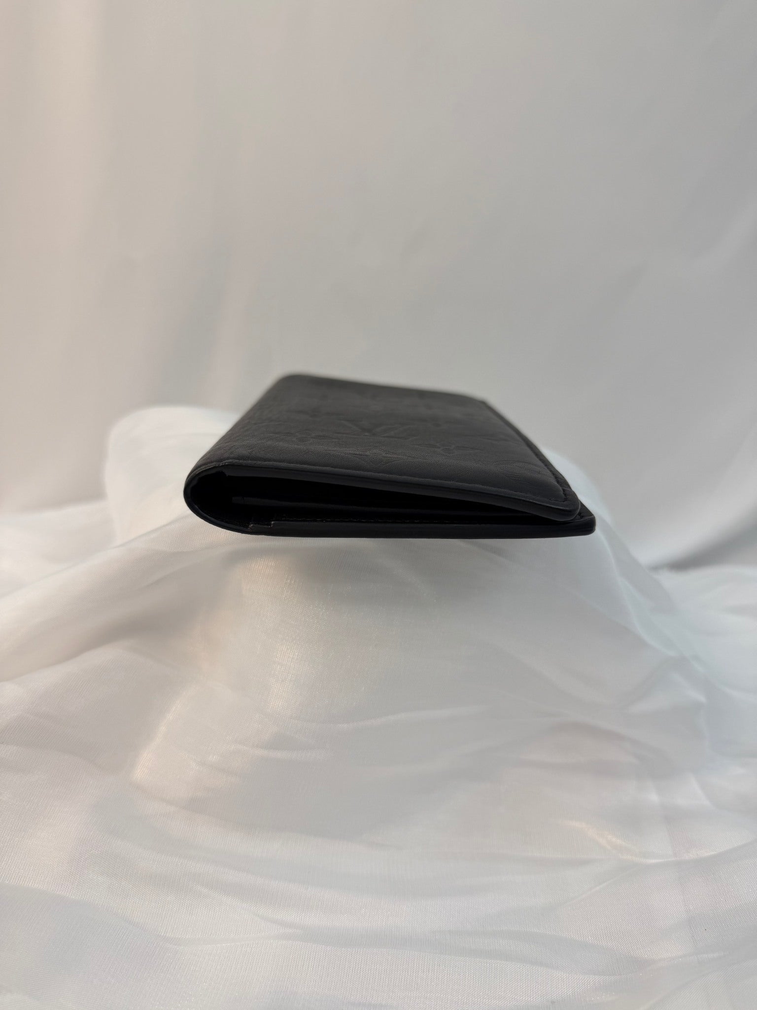 Louis Vuitton Black Leather Monogram Brazza Wallet