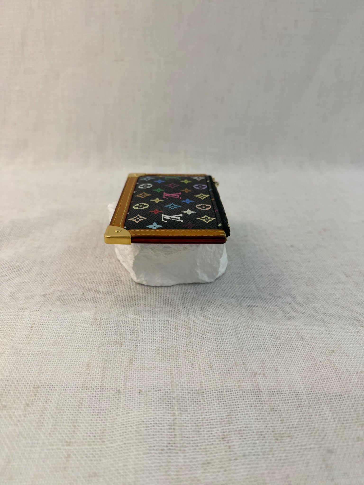 Louis Vuitton Black Multicolor Pochette Cles Coin Pouch