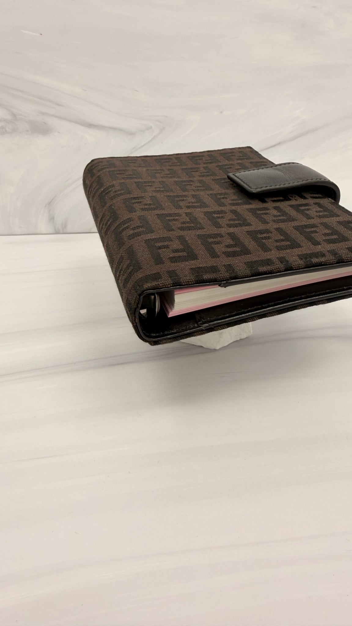 LIKE NEW - Fendi Brown Zucca Canvas Passport Agenda Cover