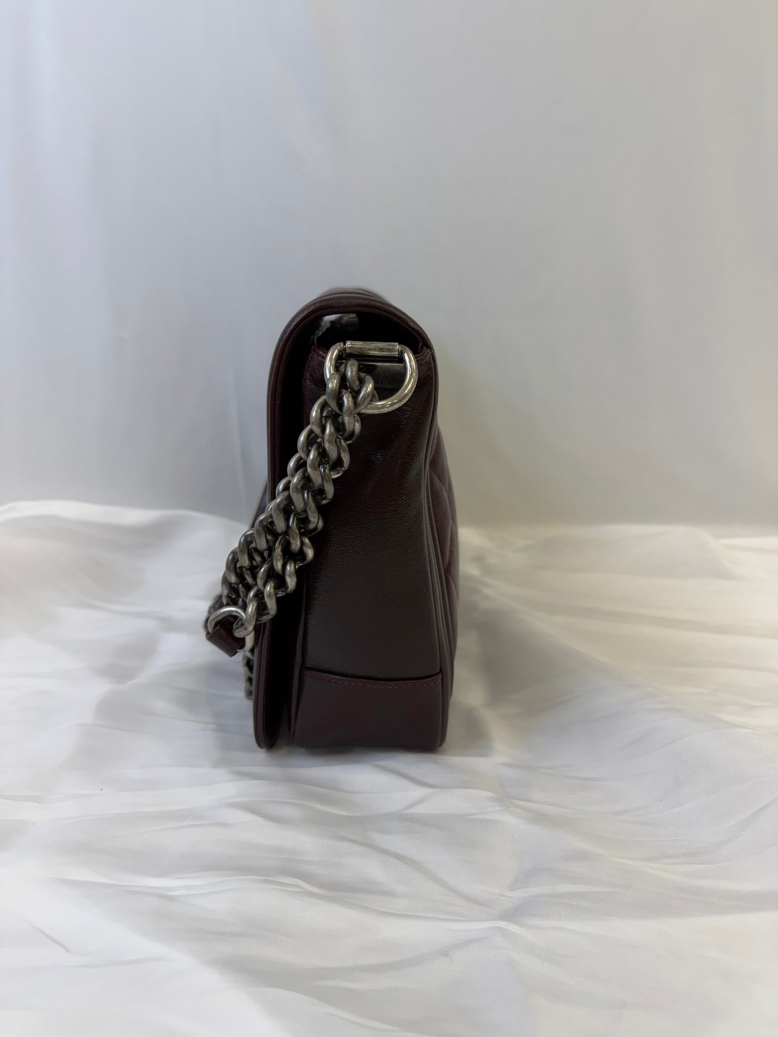 Chanel Oxblood Ombre Calfskin Boy Bag