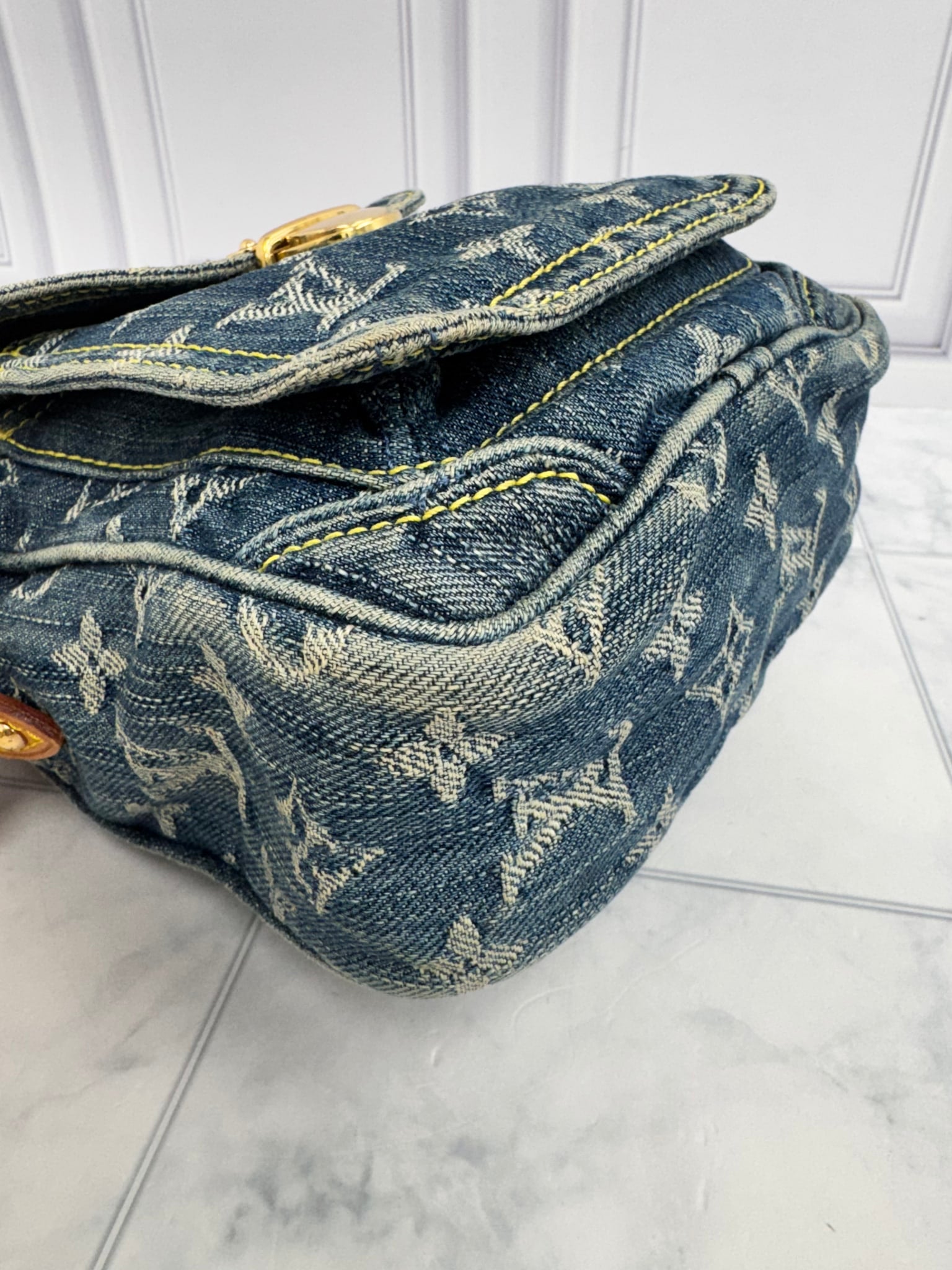 Louis Vuitton Blue Monogram Denim Camera Bag
