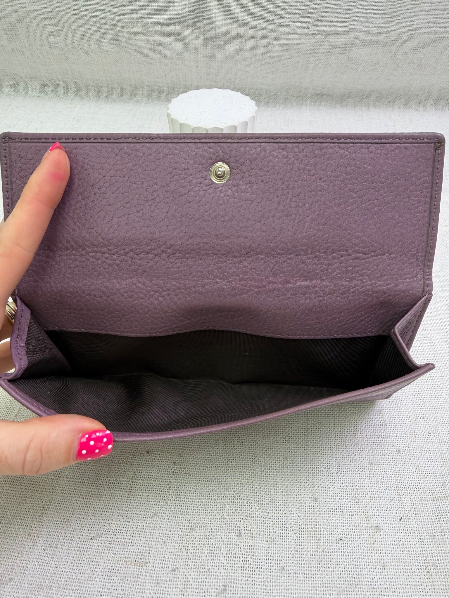 Gucci Purple Leather Long Wallet