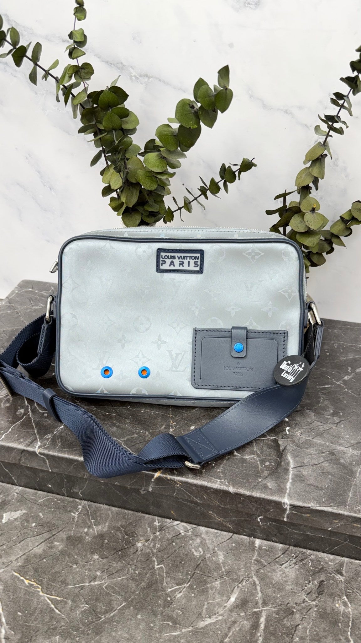 Louis Vuitton Silver Monogram Satellite Alpha Messenger Bag