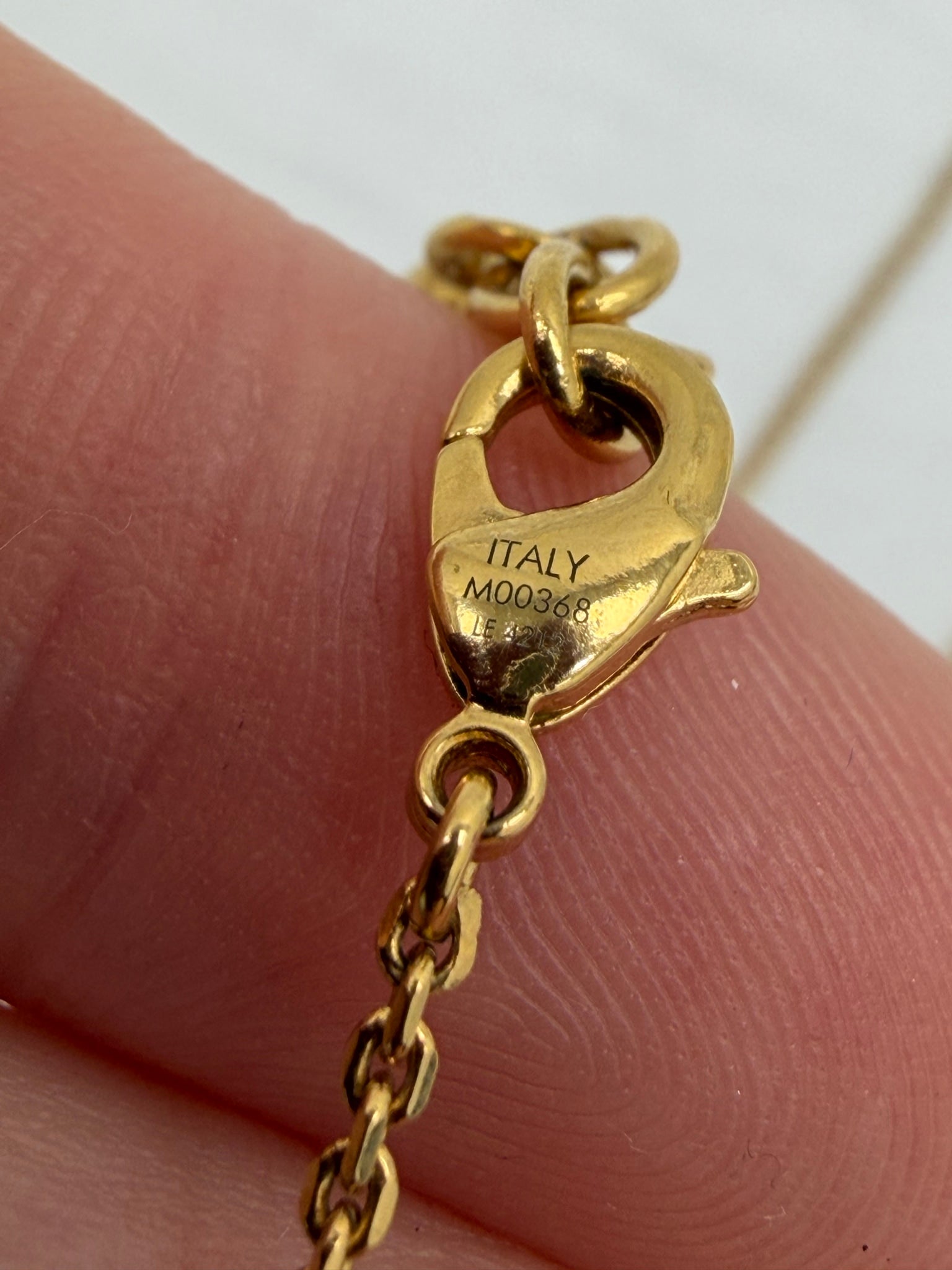 Louis Vuitton Blossom Logo Monogram Gold Tone Necklace