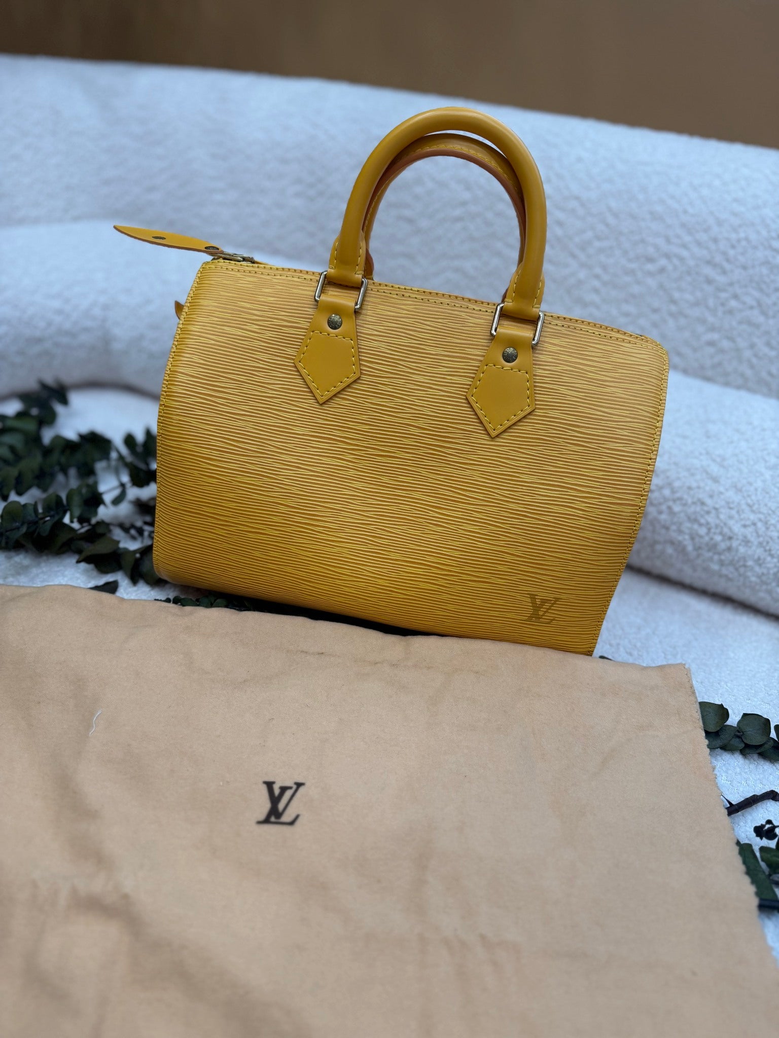 Louis Vuitton Yellow Epi Speedy 30