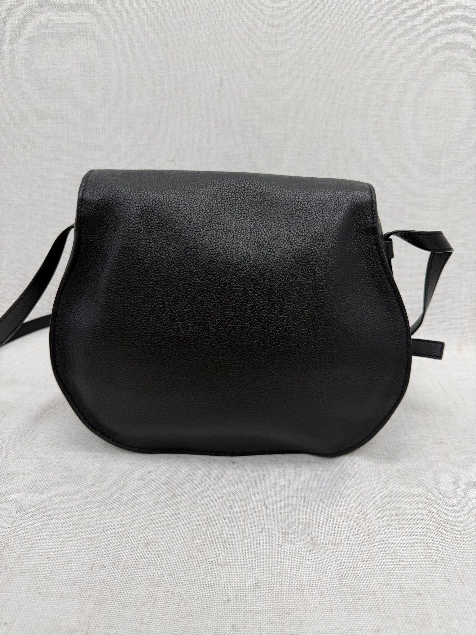 Chloe Black Grained Leather Medium Marcie Bag