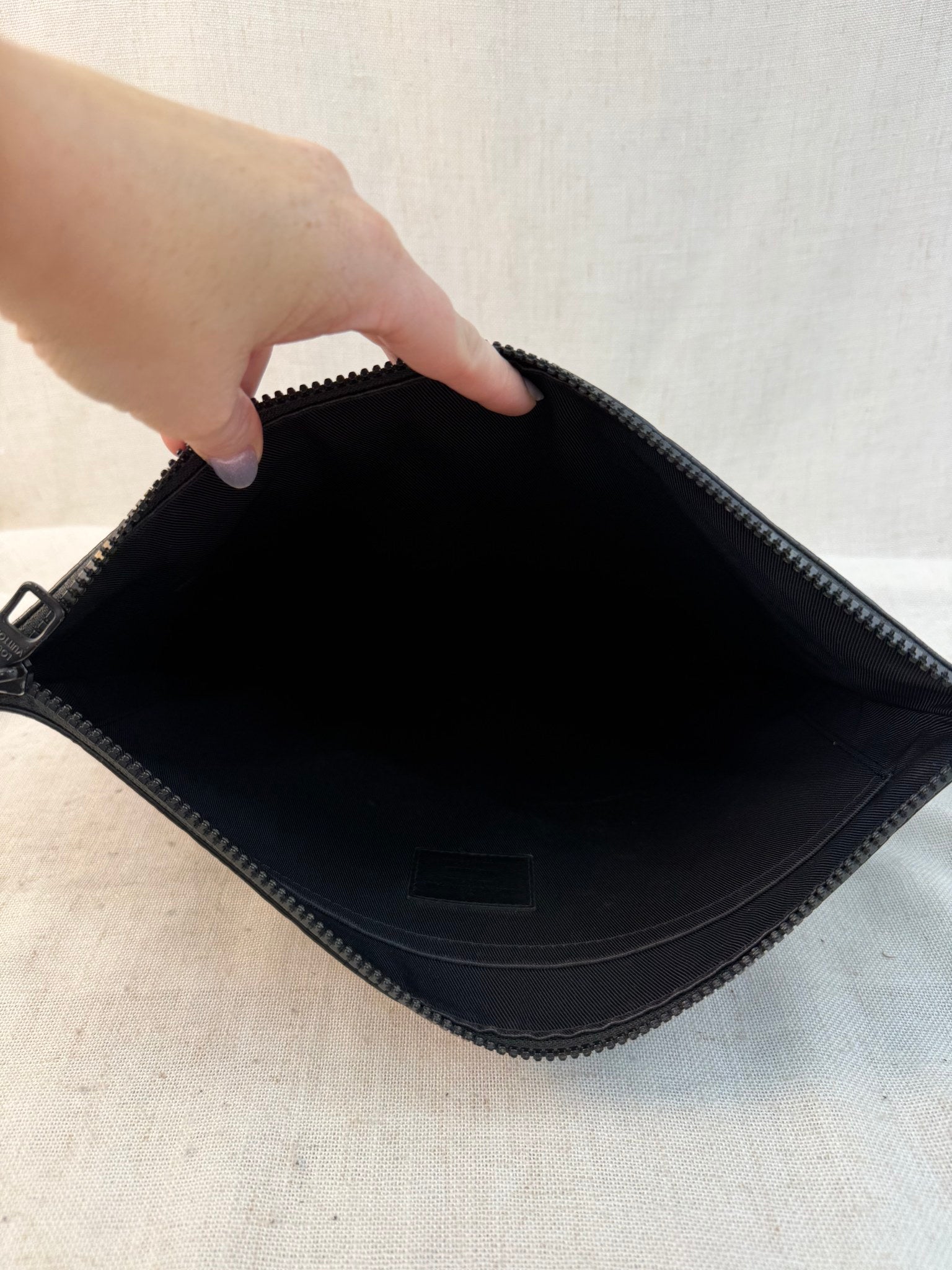 Louis Vuitton Black Monogram Empreinte Leather Virgil Pouch