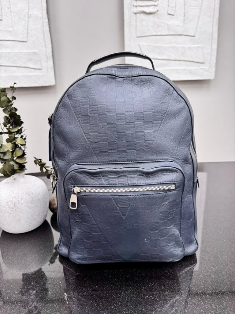 Louis Vuitton Navy Blue Damier Infini Americas Cup Josh Backpack