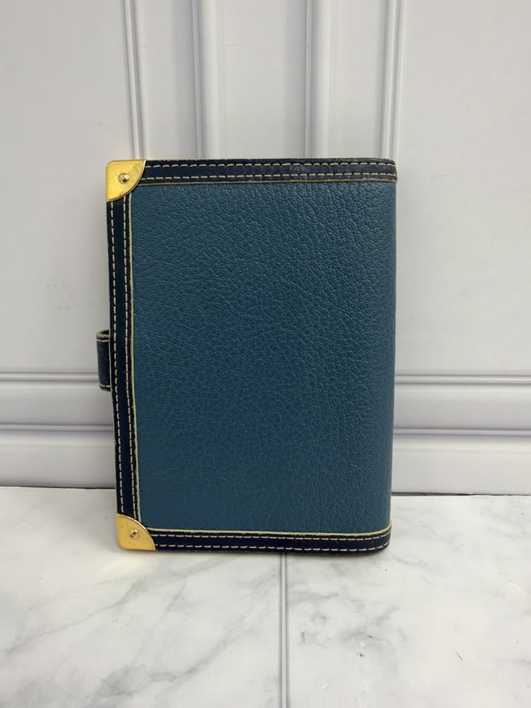 Louis Vuitton Blue Suhali Leather Agenda Cover PM