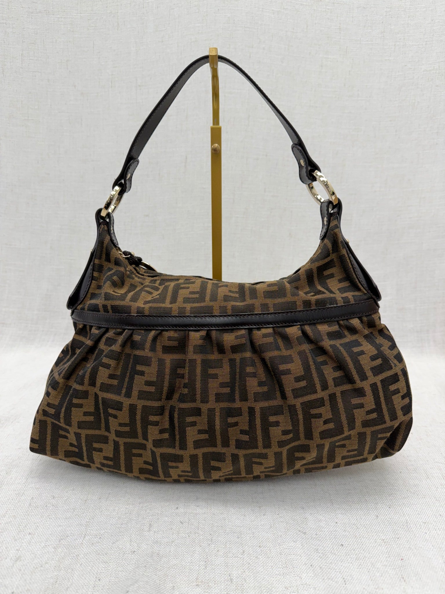 Fendi Brown Zucca Chef Shoulder Bag