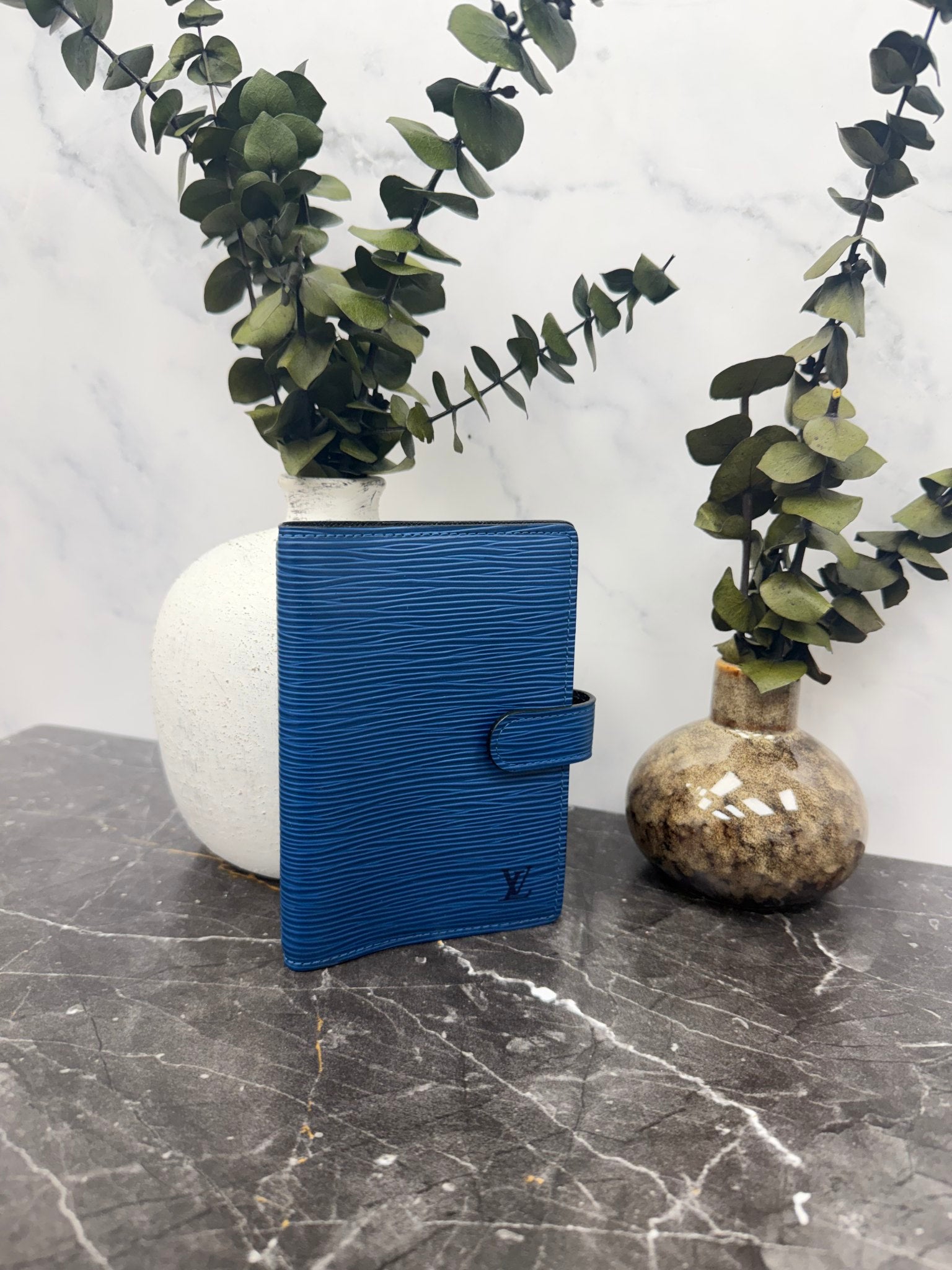 Louis Vuitton Blue Epi Leather Passport Agenda Cover PM