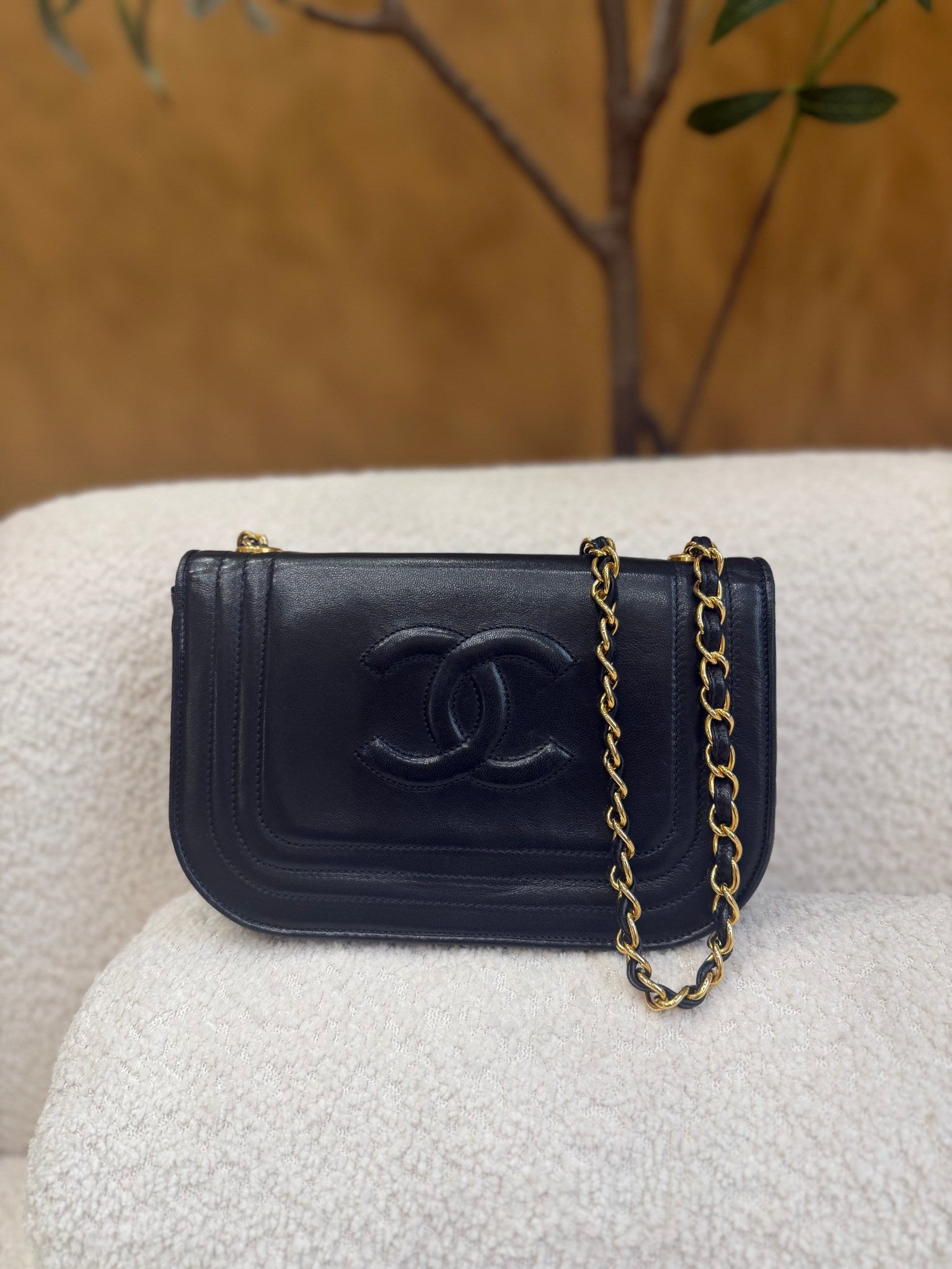 Chanel Black Lambskin Timeless CC Flap Bag