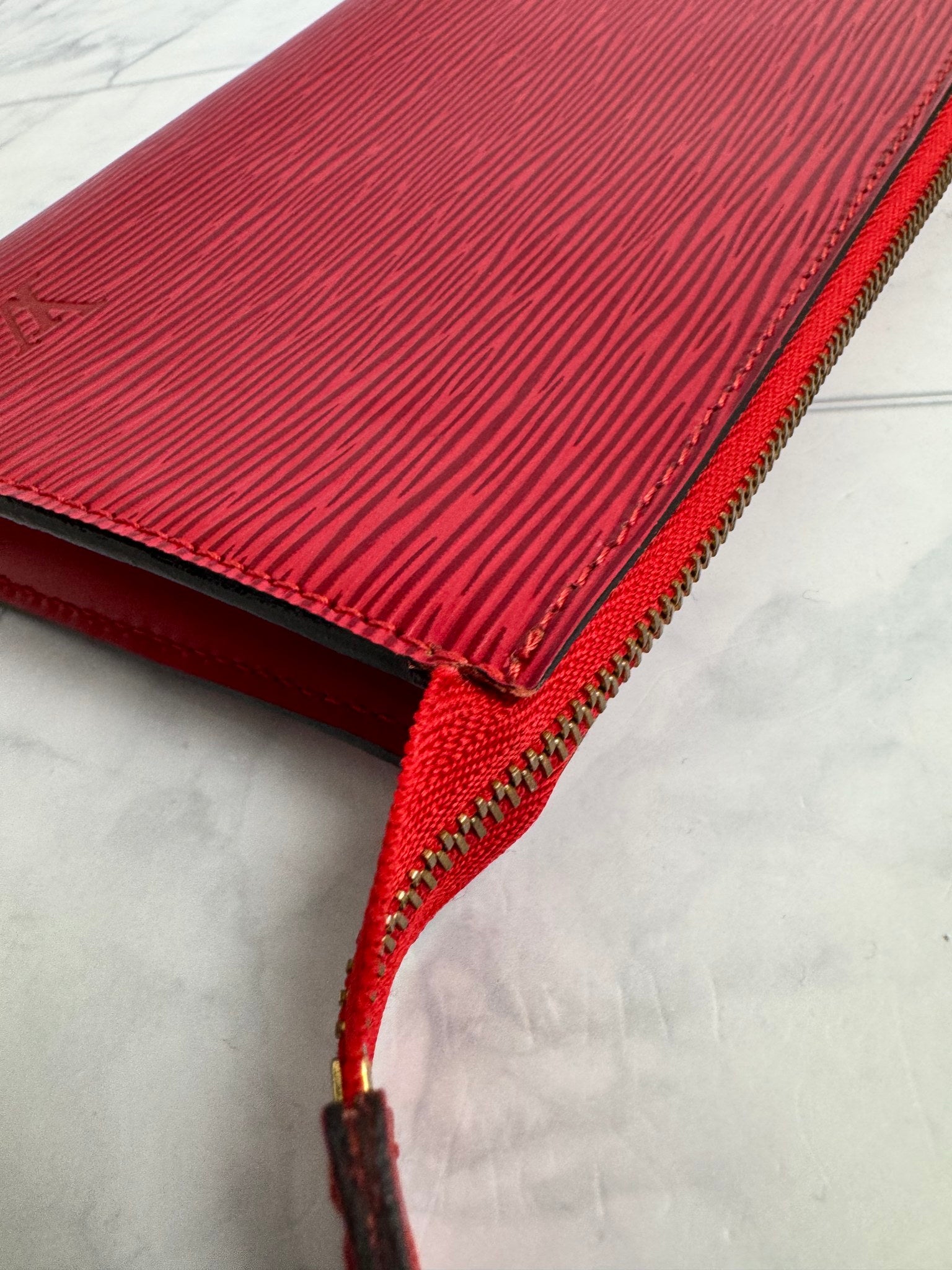 Louis Vuitton Red Epi Pochette Accessoires