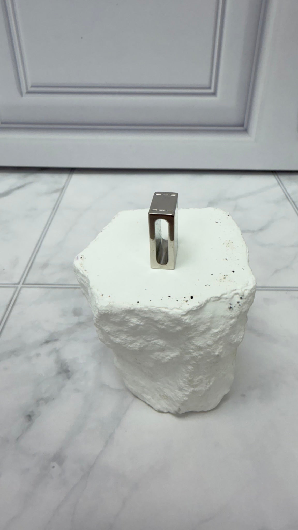 Hermes Silver Horseshoe Motif Twilly Scarf Ring