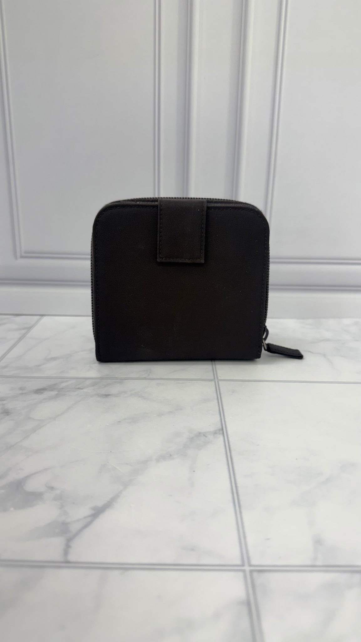 Prada Brown Nylon Compact Wallet