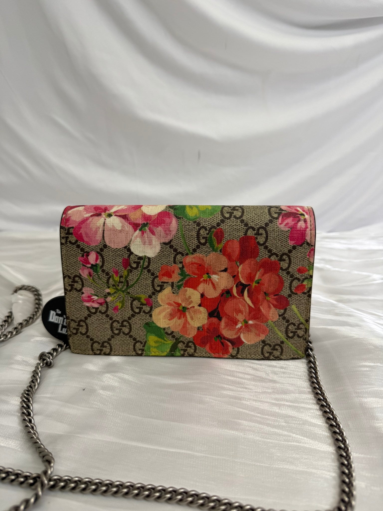 Gucci GG Supreme Pink Blooms Super Mini Dionysus Bag