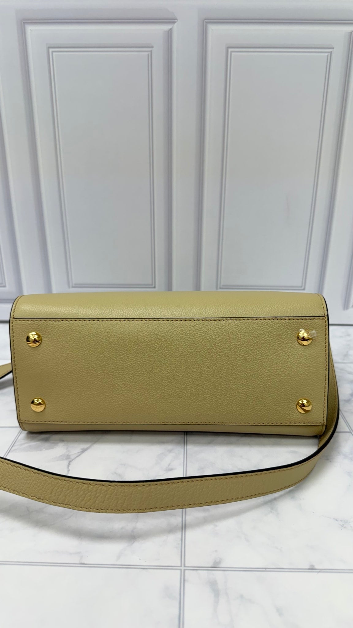 BRAND NEW - Burberry Beige Grained Leather 2Way Handbag