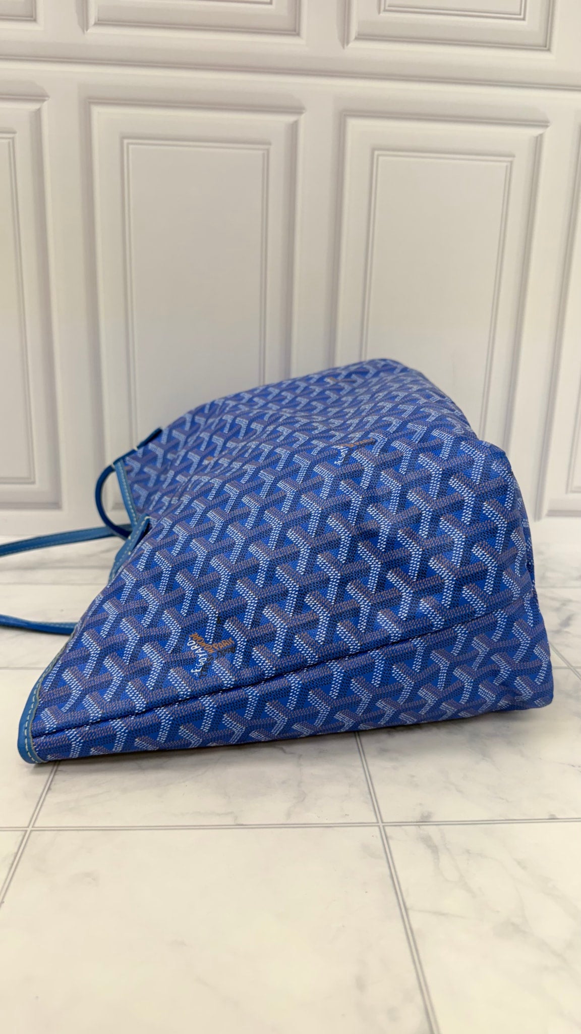 Goyard Blue Goyardine Canvas Saint Louis PM Tote Bag