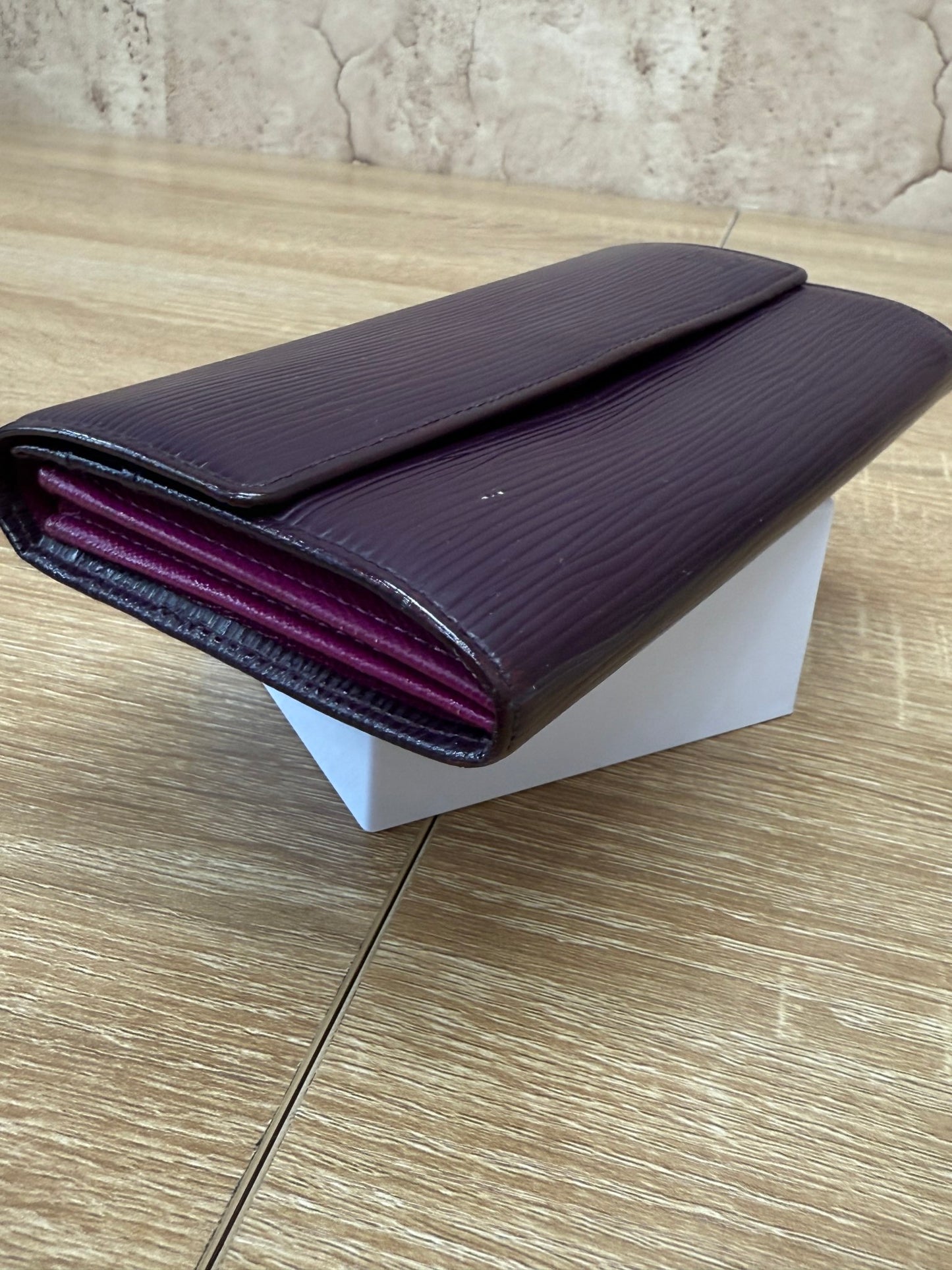 Louis Vuitton Purple & Pink Epi Leather Sarah Wallet