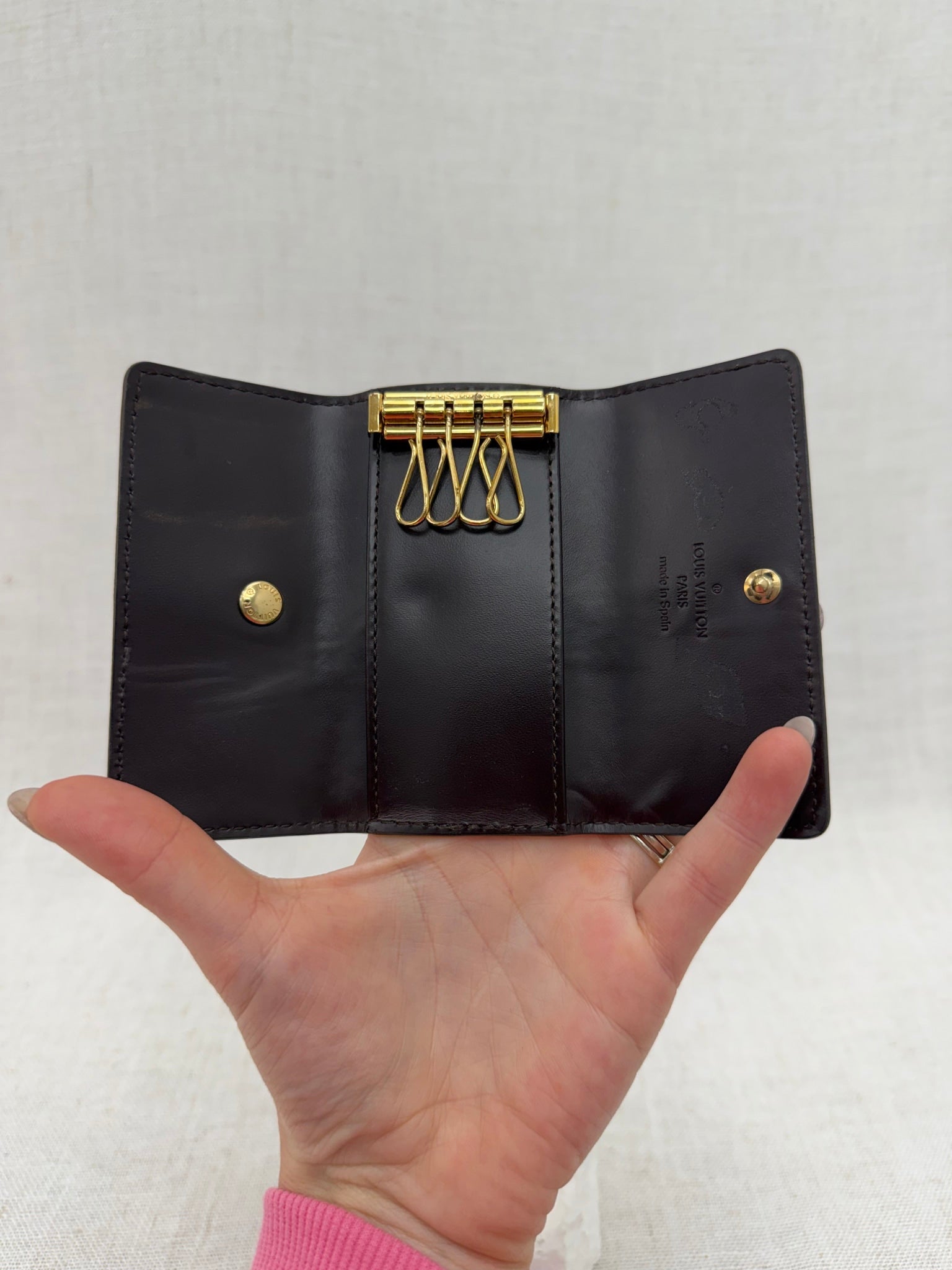Louis Vuitton Amarante Vernis 4Key Ring Case