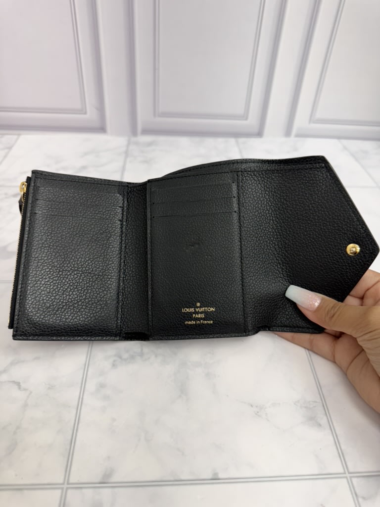 Louis Vuitton Black Empreinte Monogram Victorine Compact Wallet