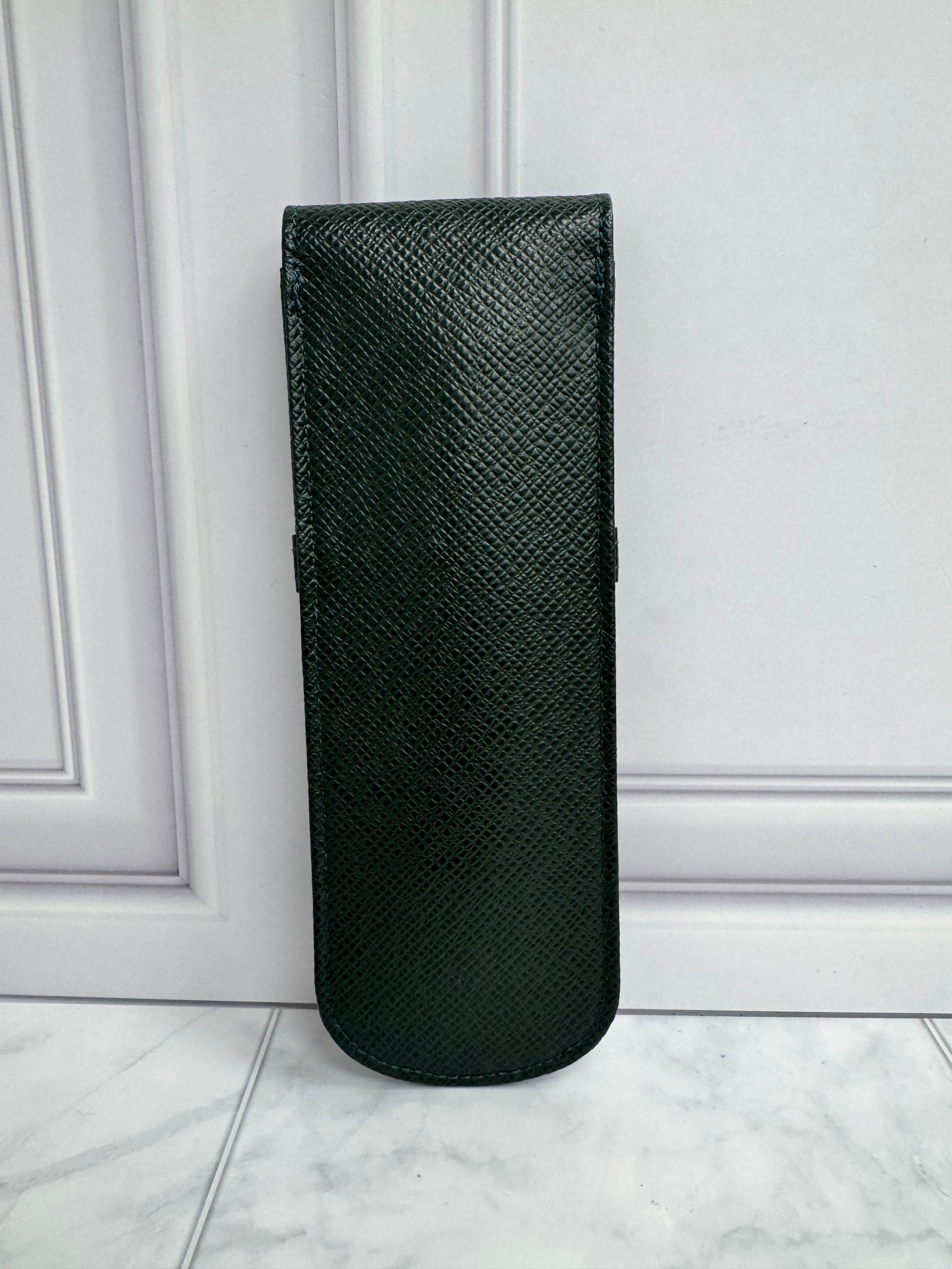 Louis Vuitton Green Taiga Leather Pen Case