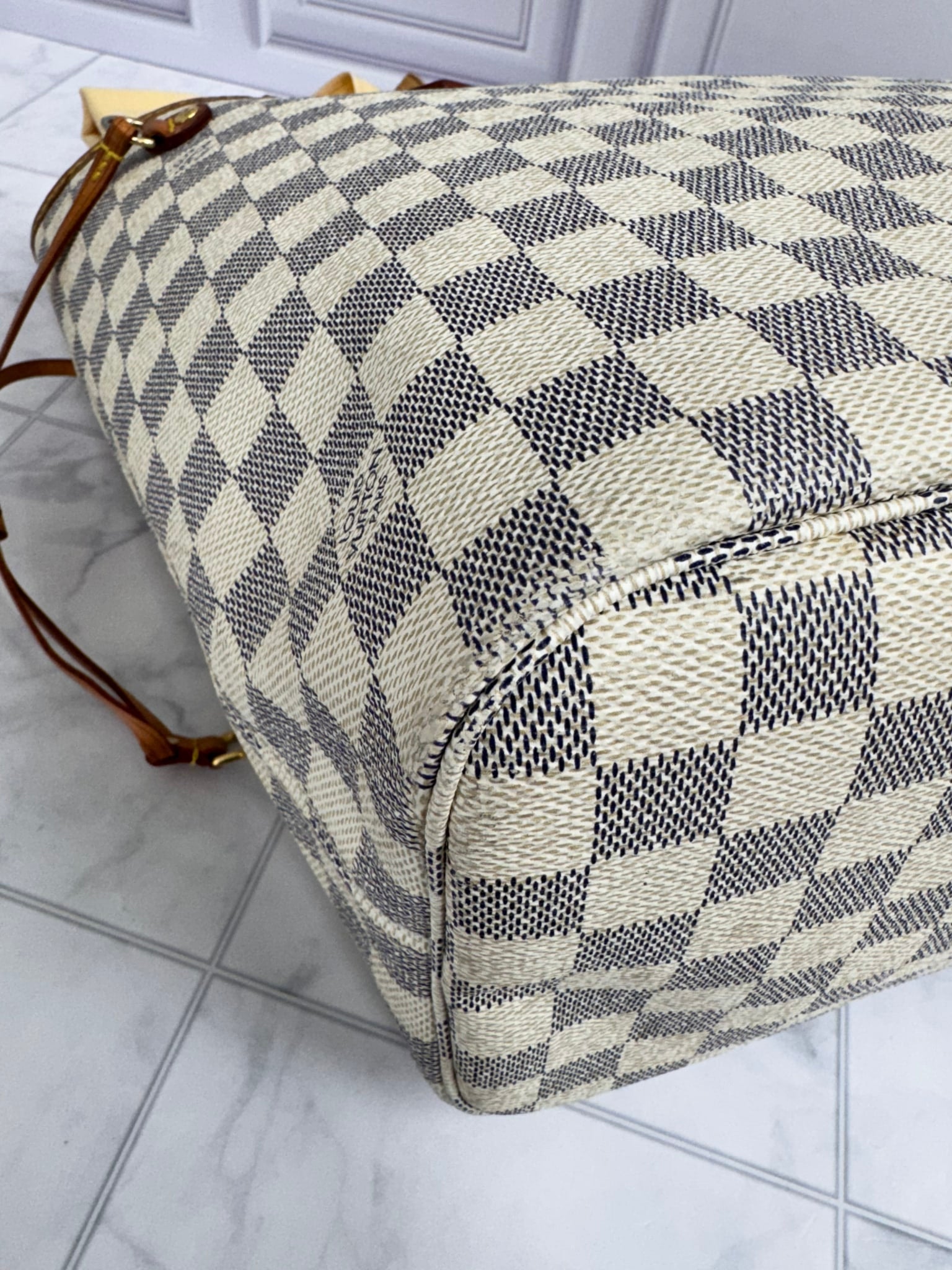 Louis Vuitton Damier Azur Neverfull MM Tote Bag