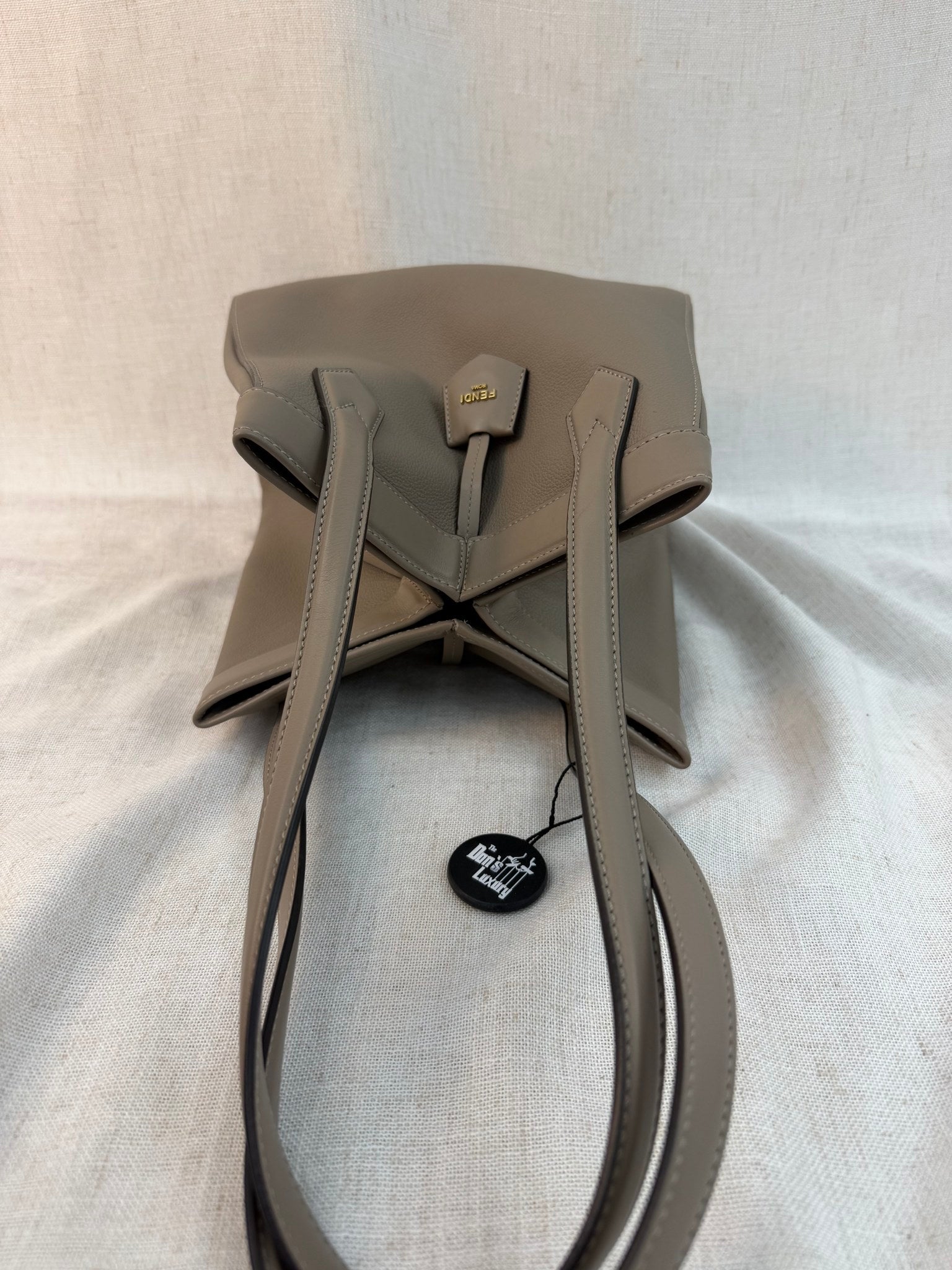 Fendi Taupe Leather Origami Medium Bag