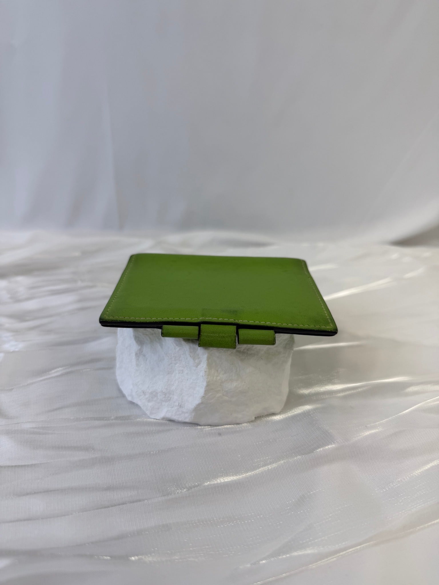 Hermes Green Leather Mini Agenda Cover