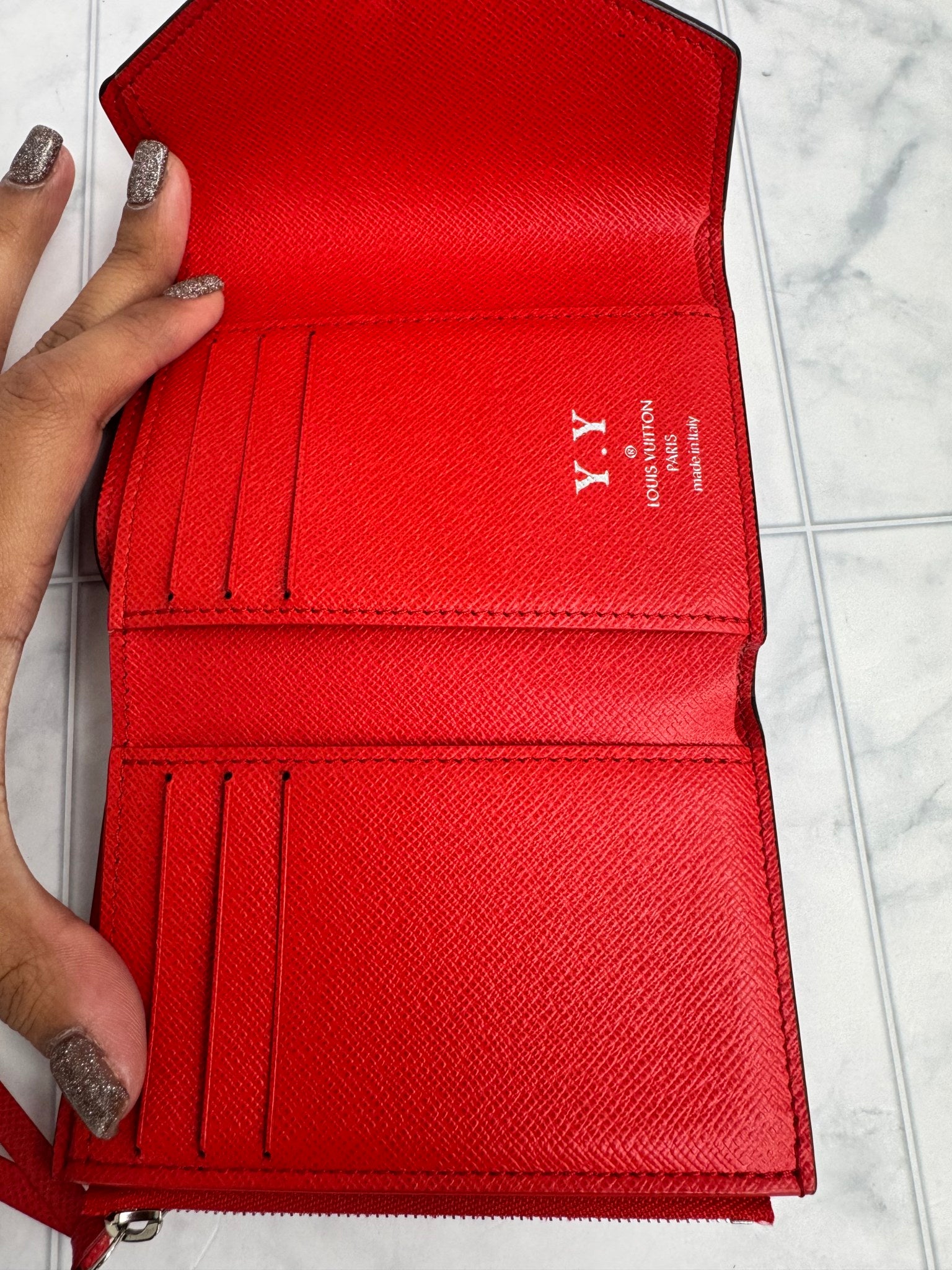 Louis Vuitton Pink And Red Monogram Victorine Escale Compact Wallet