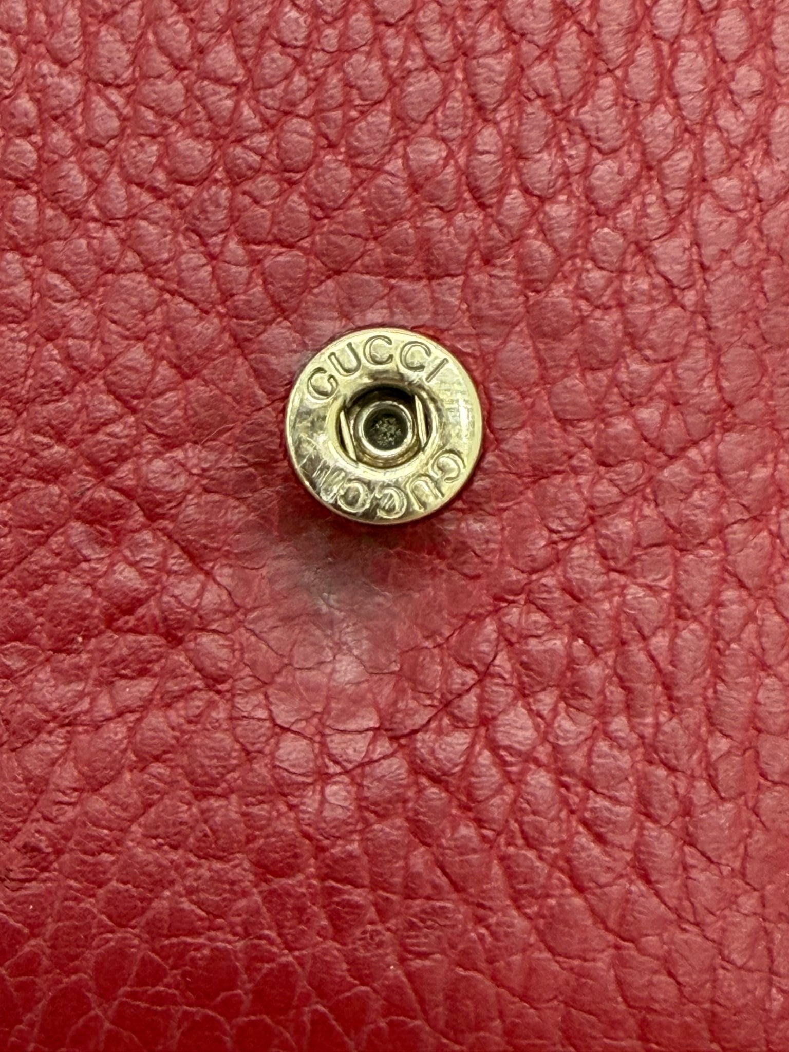 Gucci Red Leather Interlocking G Long Wallet