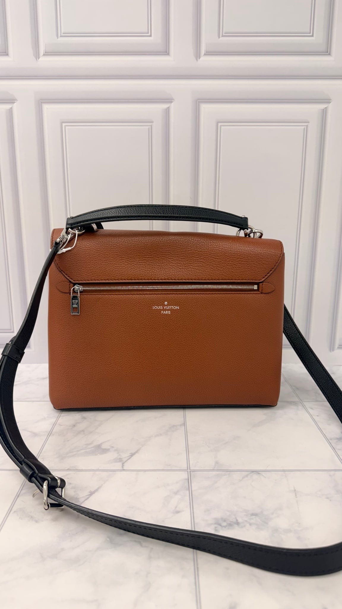 Louis Vuitton Brown And Beige Taurillon Leather My Lock Me 2Way Handbag