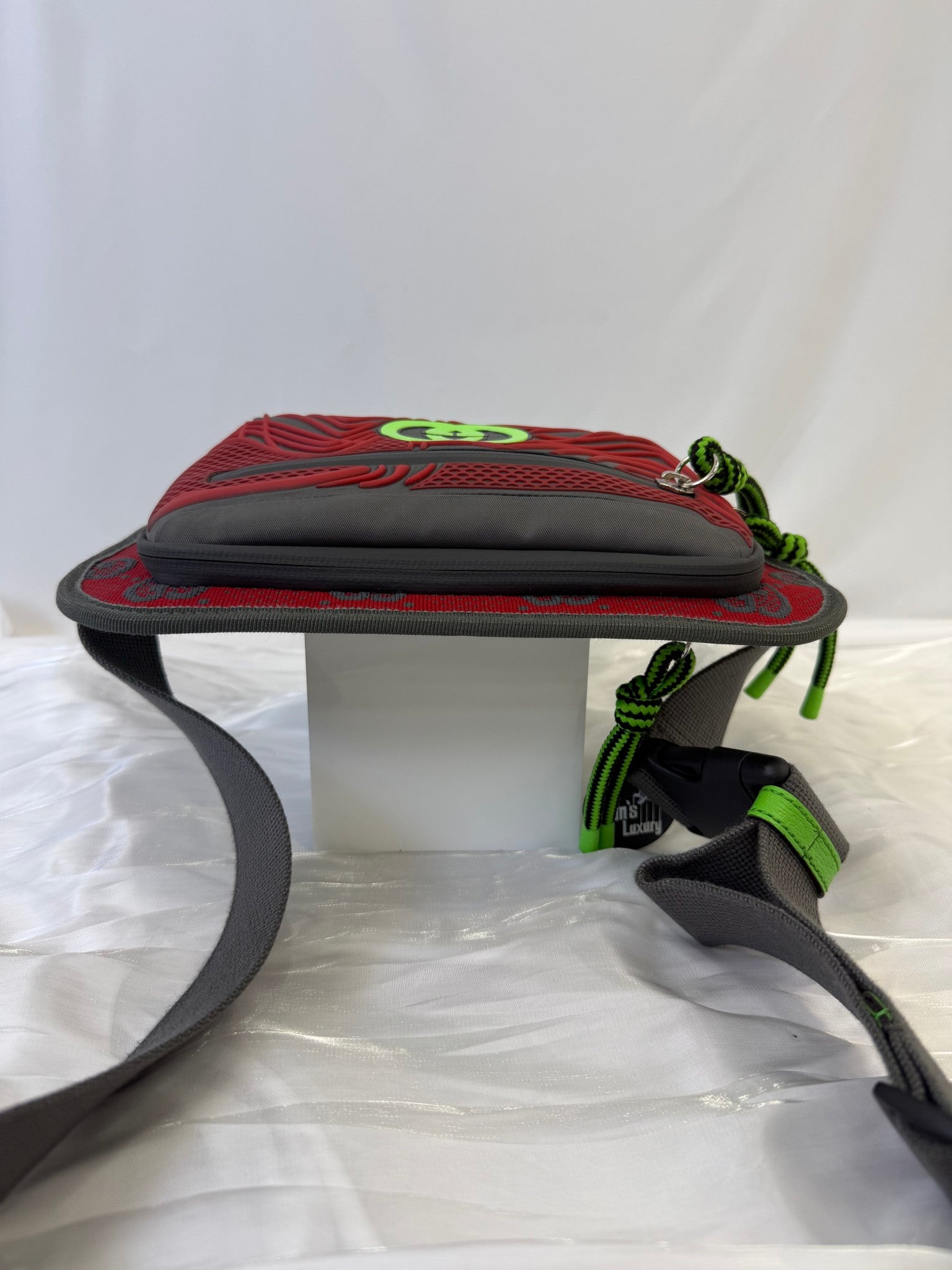 Gucci Red And Gray Nylon Belt Bag