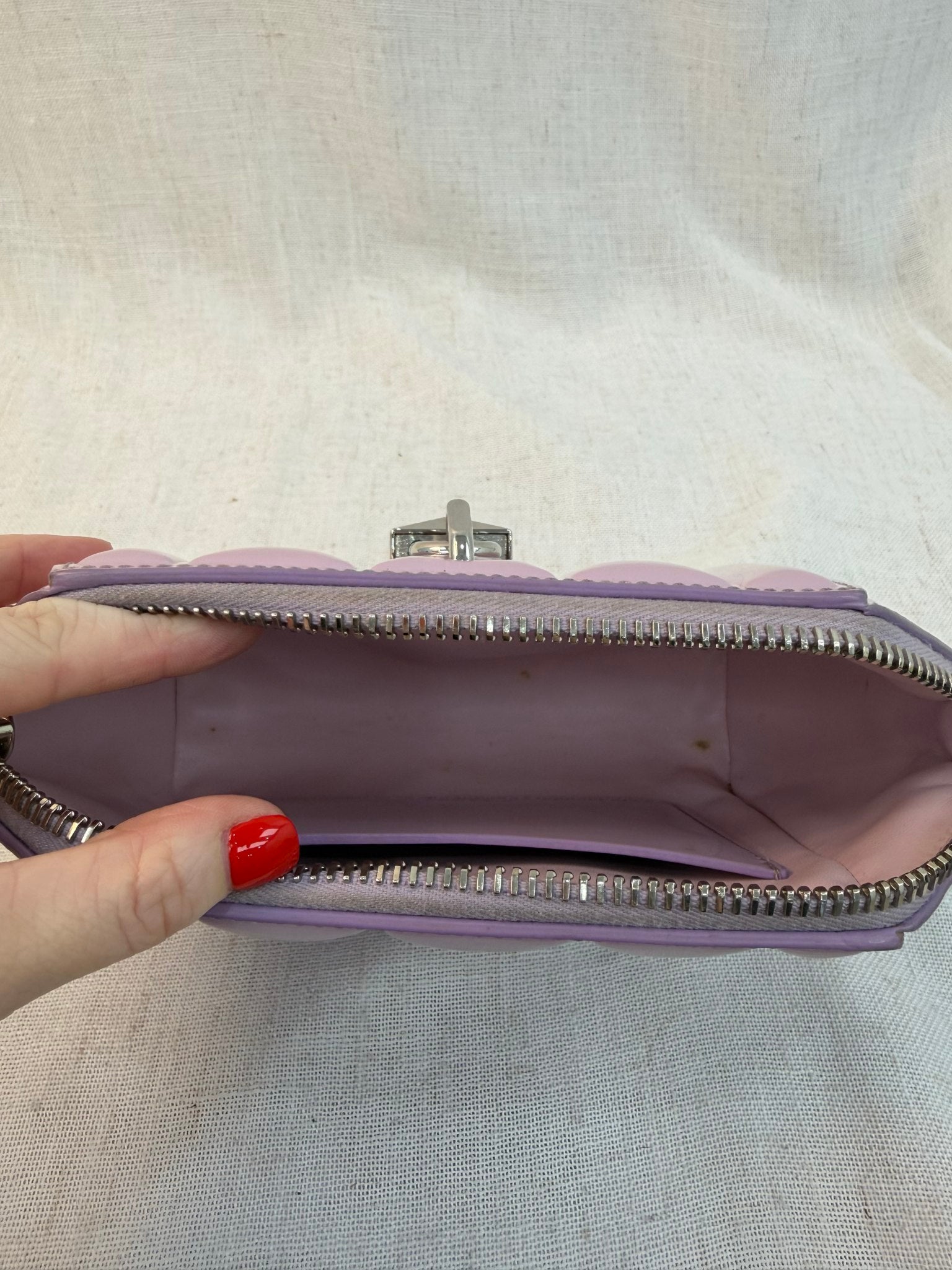Givenchy Lavender Patent Leather 4G Padded Antigona Shoulder Bag