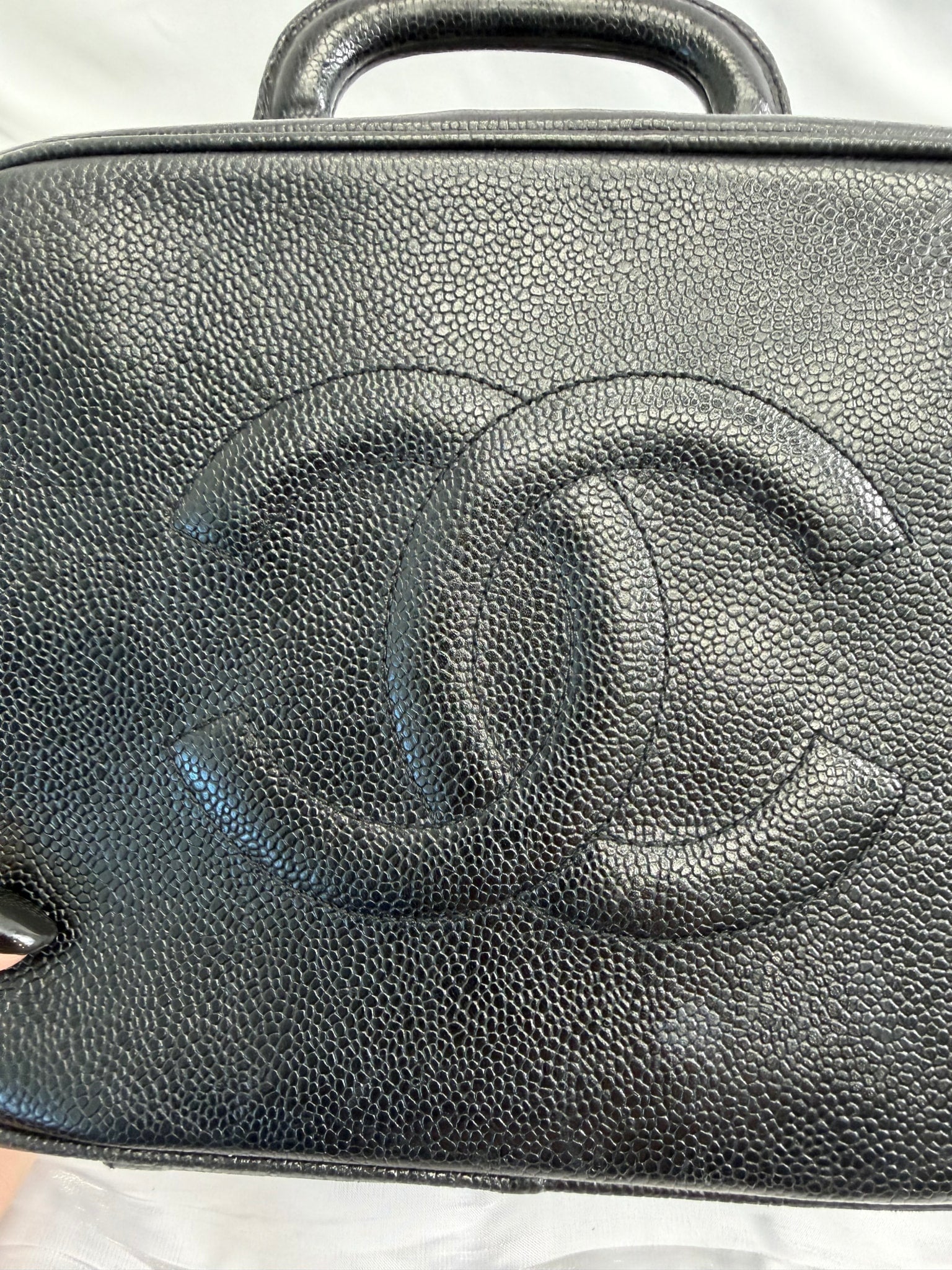 Chanel Black Caviar Large Vanity Case