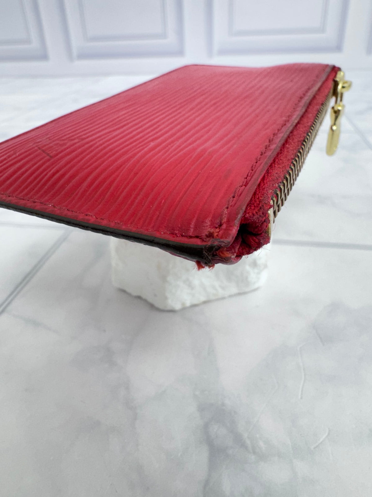 Louis Vuitton Red Epi Leather Key Cles