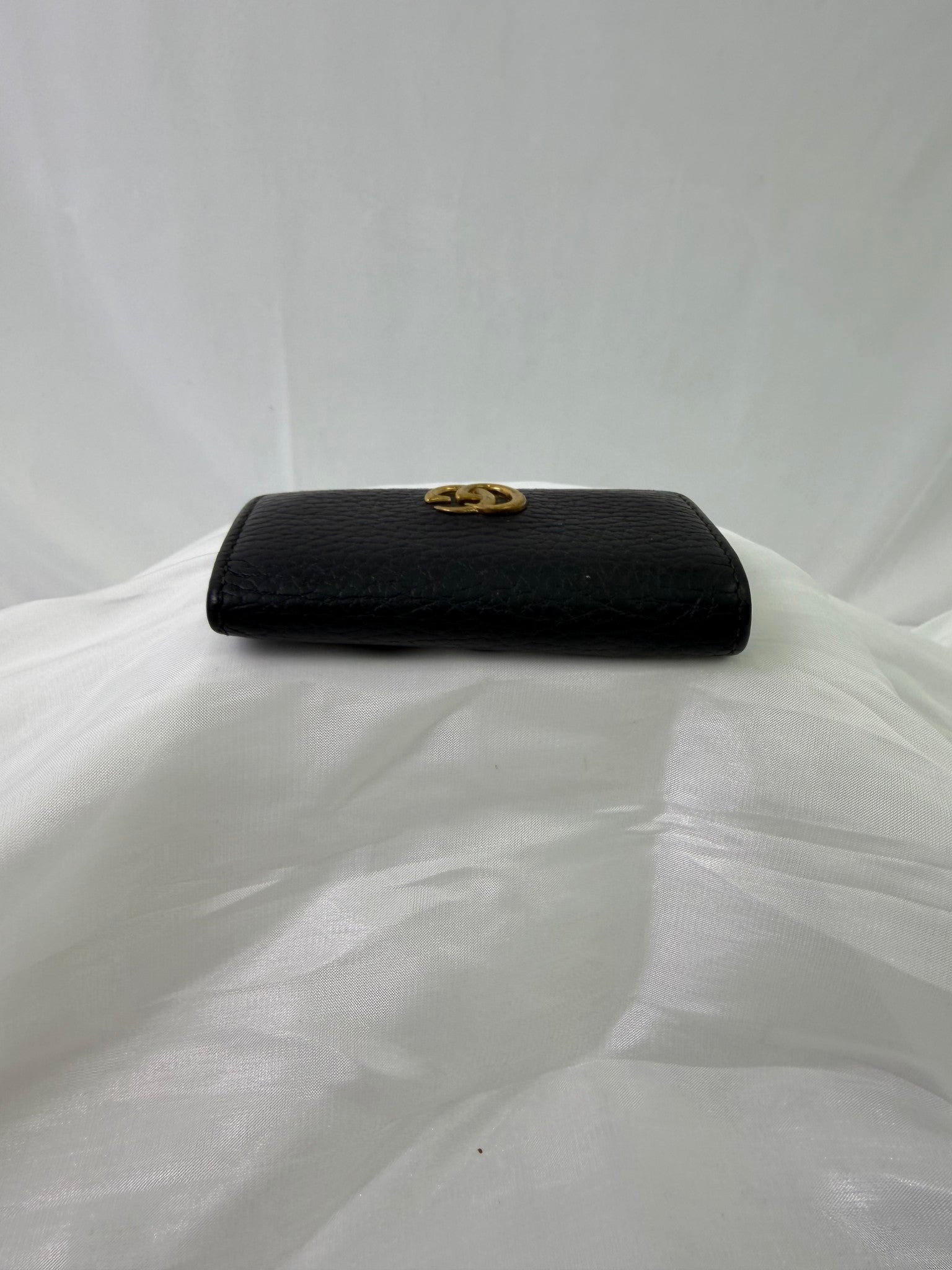 Gucci Black Leather Marmont 6 Ring Key Case