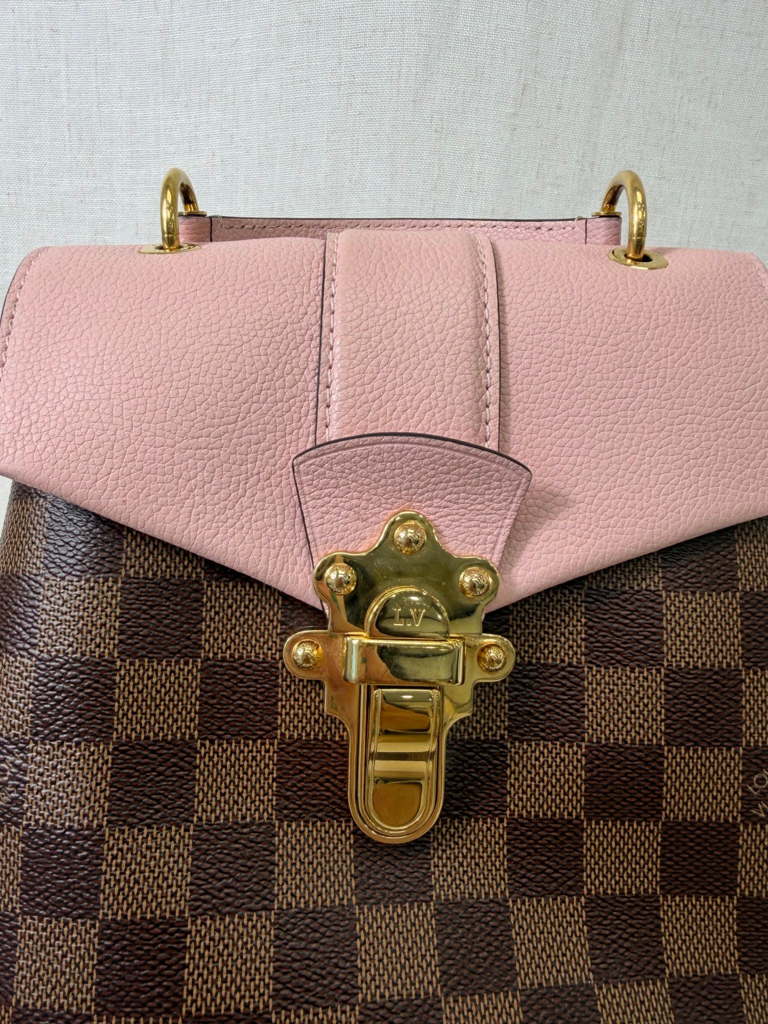 Louis Vuitton Pink Damier Ebene Canvas Clapton Backpack