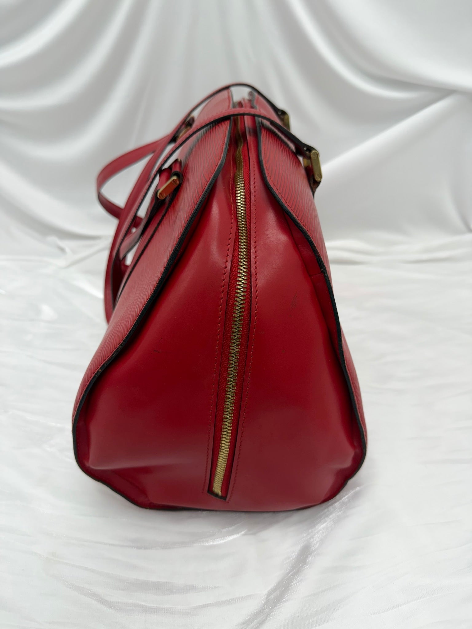 Louis Vuitton Red Epi Soufflot GM Shoulder Bag