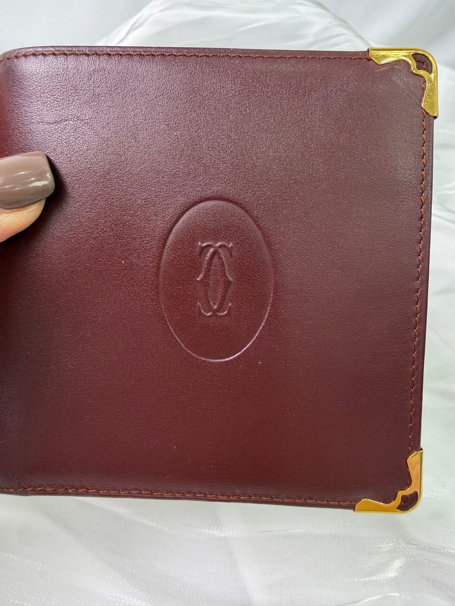 Cartier Bordeaux Leather Bifold Wallet