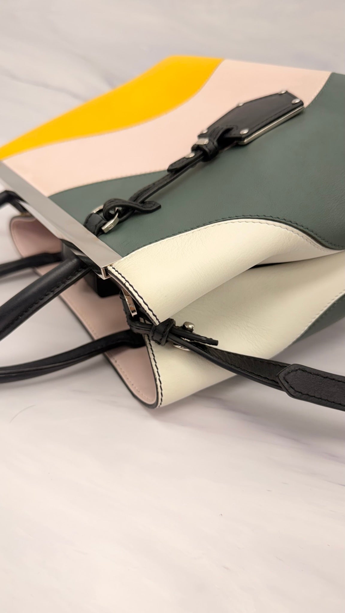 Fendi Multicolor Leather 2 Jours 2Way Handbag