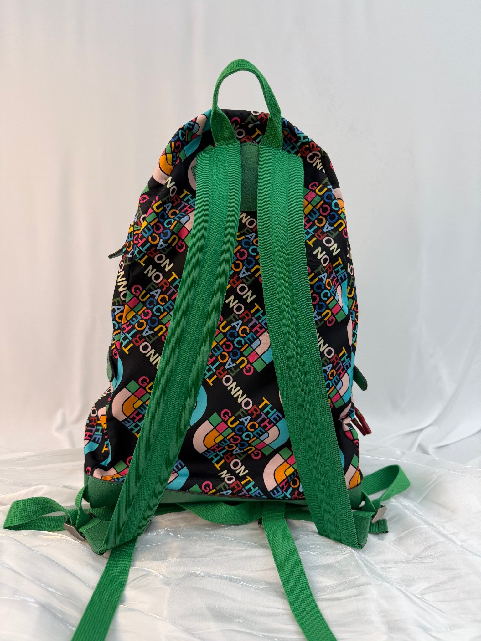 Gucci X The North Face Green Nylon Medium Backpack