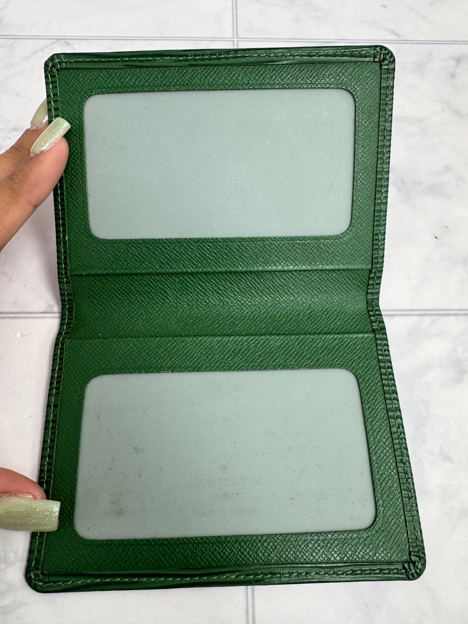 Louis Vuitton Green Epi Leather ID Case